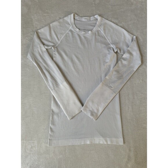 Lululemon Swiftly Tech Long Sleeve Shirt 2.0 Regular Length Size 2 White - Picture 1 of 5